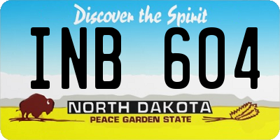 ND license plate INB604