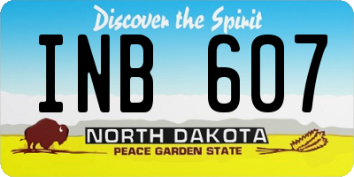ND license plate INB607