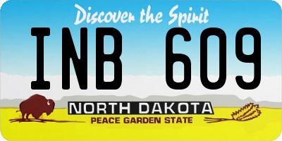 ND license plate INB609