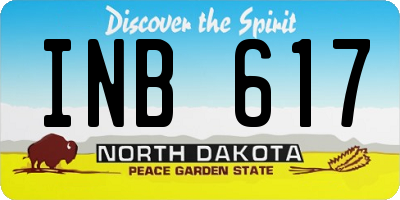 ND license plate INB617