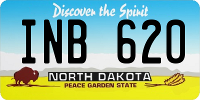 ND license plate INB620