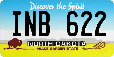 ND license plate INB622