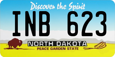 ND license plate INB623