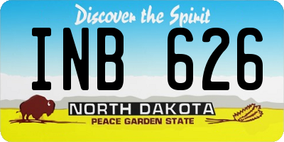 ND license plate INB626
