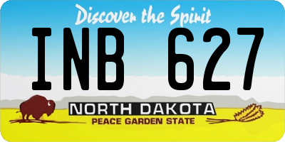 ND license plate INB627