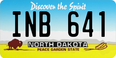 ND license plate INB641