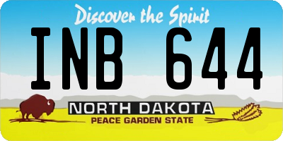 ND license plate INB644