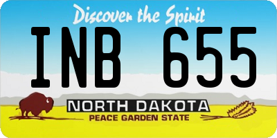 ND license plate INB655
