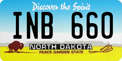 ND license plate INB660