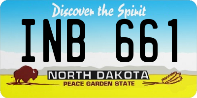 ND license plate INB661