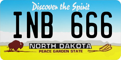 ND license plate INB666