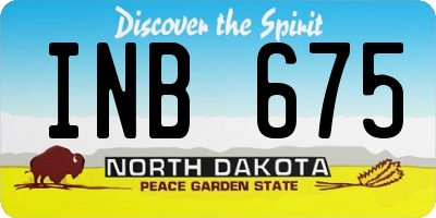 ND license plate INB675
