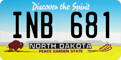 ND license plate INB681
