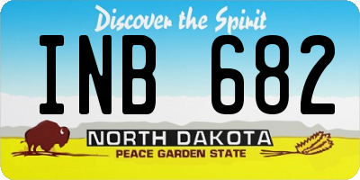 ND license plate INB682