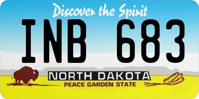 ND license plate INB683