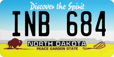ND license plate INB684