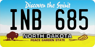 ND license plate INB685
