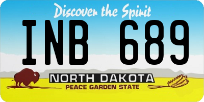 ND license plate INB689