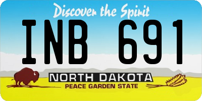 ND license plate INB691