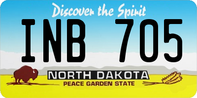 ND license plate INB705