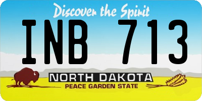 ND license plate INB713