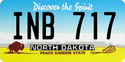 ND license plate INB717