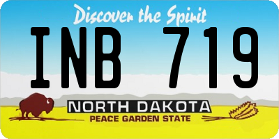 ND license plate INB719