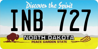 ND license plate INB727