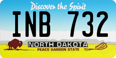 ND license plate INB732