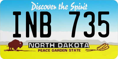 ND license plate INB735