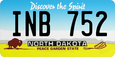 ND license plate INB752