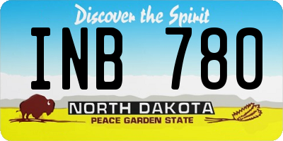 ND license plate INB780