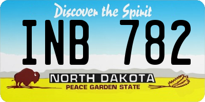 ND license plate INB782