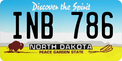 ND license plate INB786