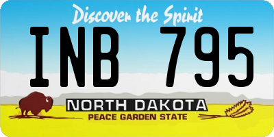 ND license plate INB795