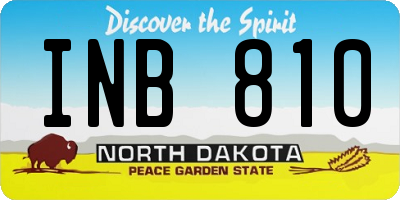 ND license plate INB810