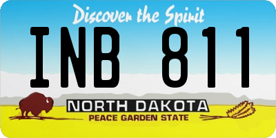 ND license plate INB811