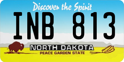 ND license plate INB813