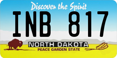 ND license plate INB817