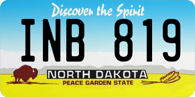 ND license plate INB819