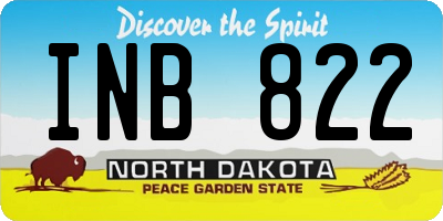 ND license plate INB822