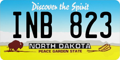 ND license plate INB823