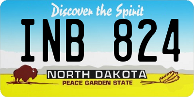 ND license plate INB824