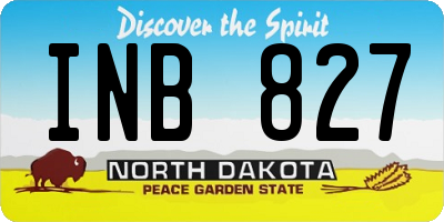 ND license plate INB827