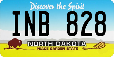 ND license plate INB828