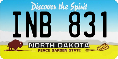 ND license plate INB831