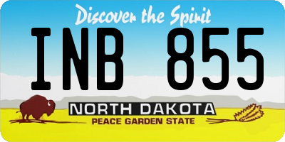 ND license plate INB855