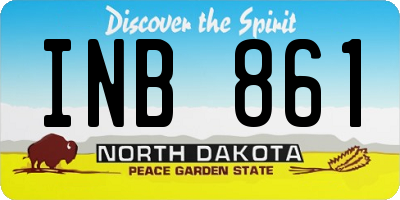 ND license plate INB861