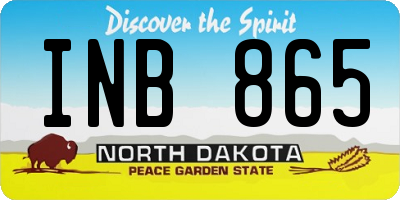 ND license plate INB865