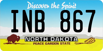 ND license plate INB867